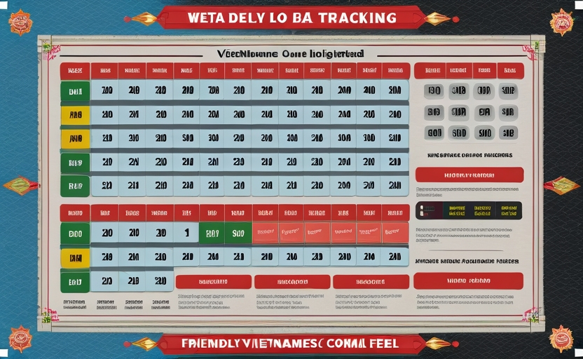 Bảng thống kê lô rơi miền bắc 7 ngày, các ô trống đánh dấu số chưa xuất hiện trong tuần